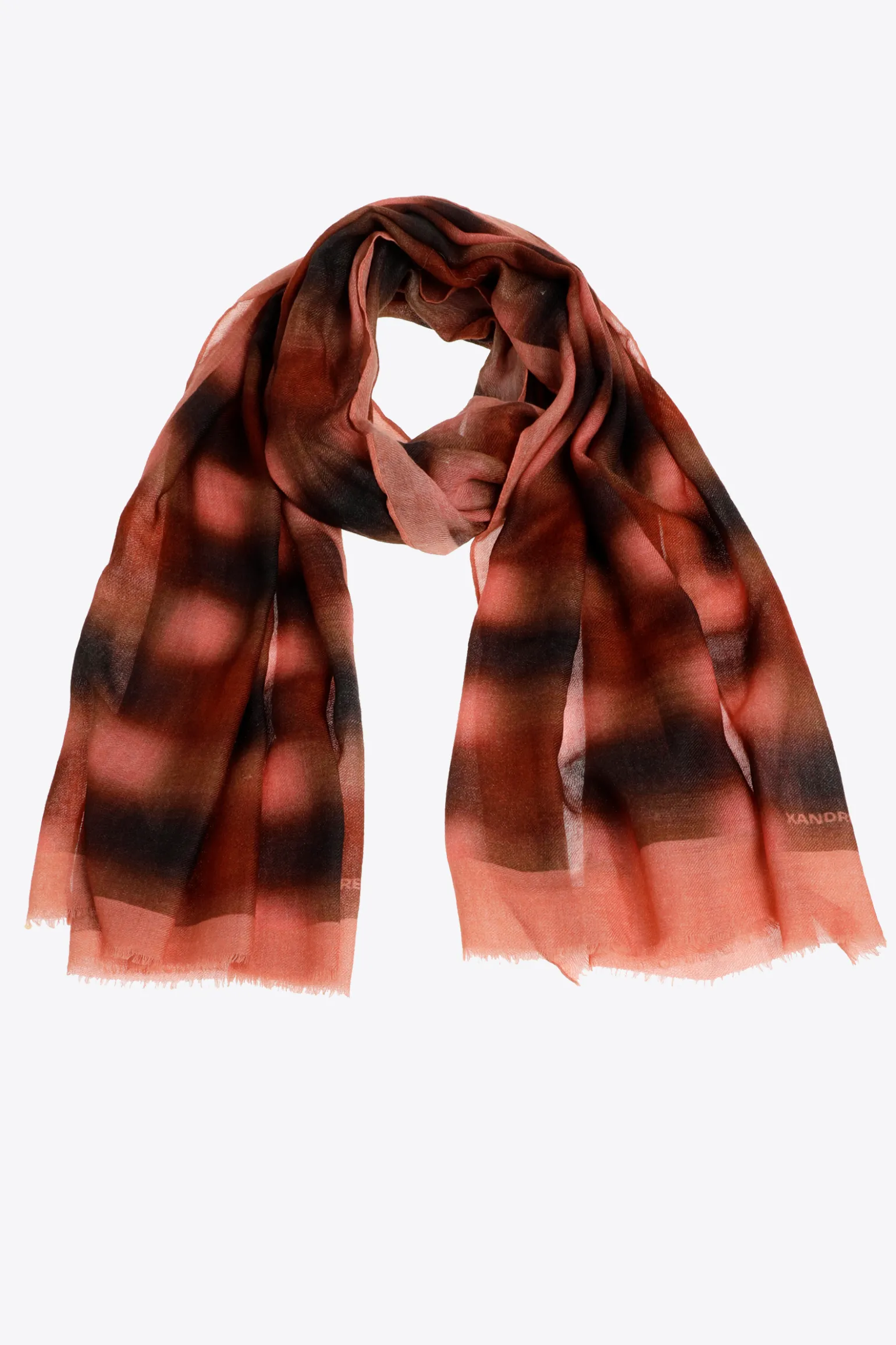 Wollen sjaal met blurred print