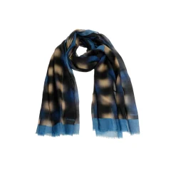 Wollen sjaal met blurred print