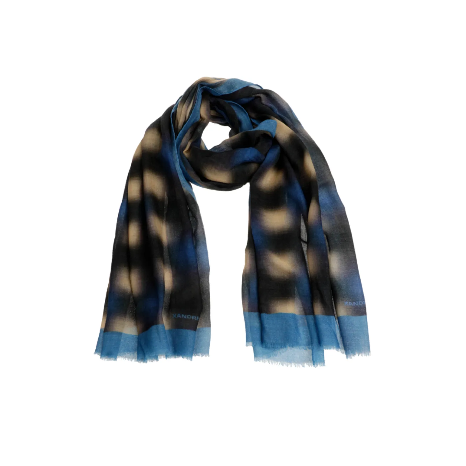 Wollen sjaal met blurred print
