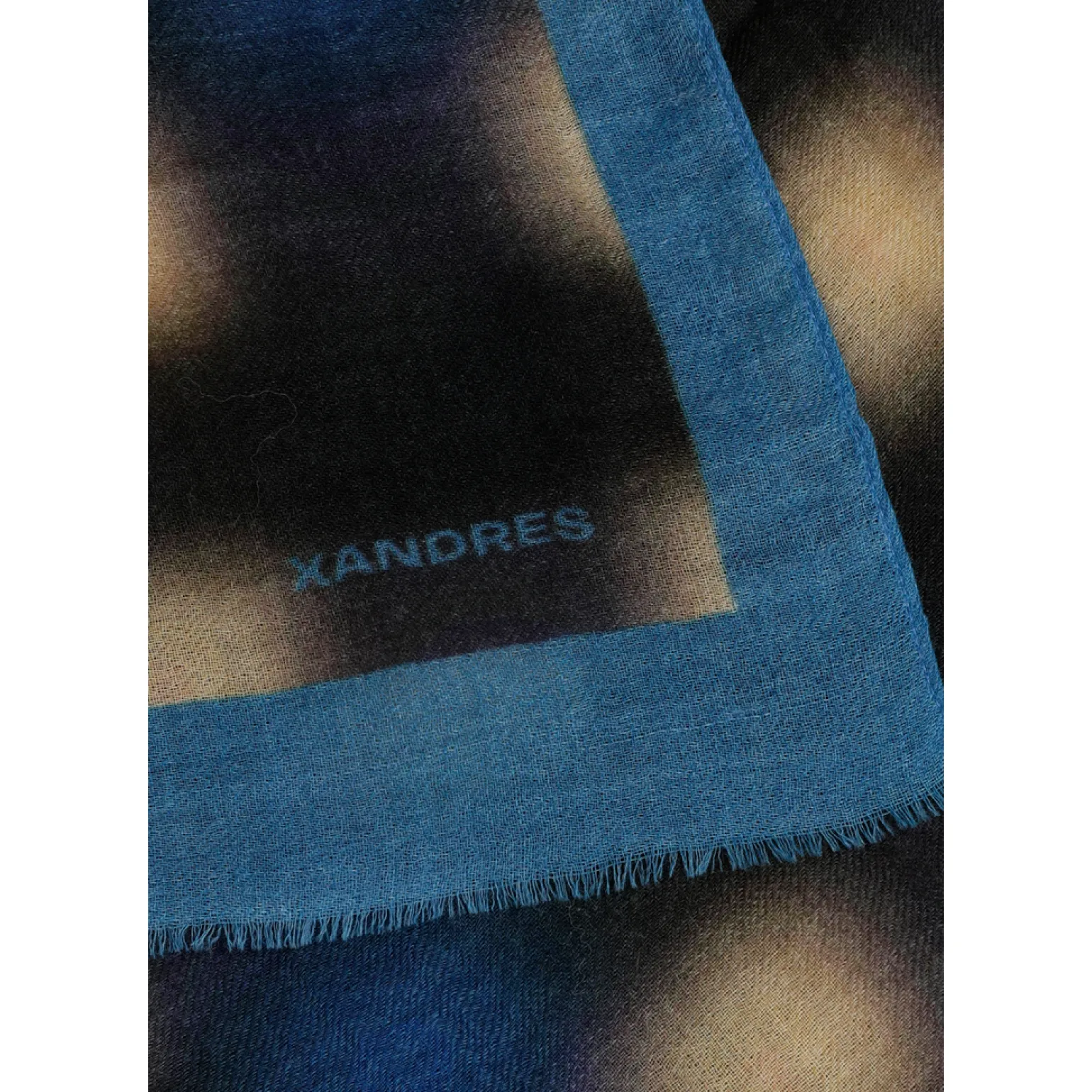 Wollen sjaal met blurred print