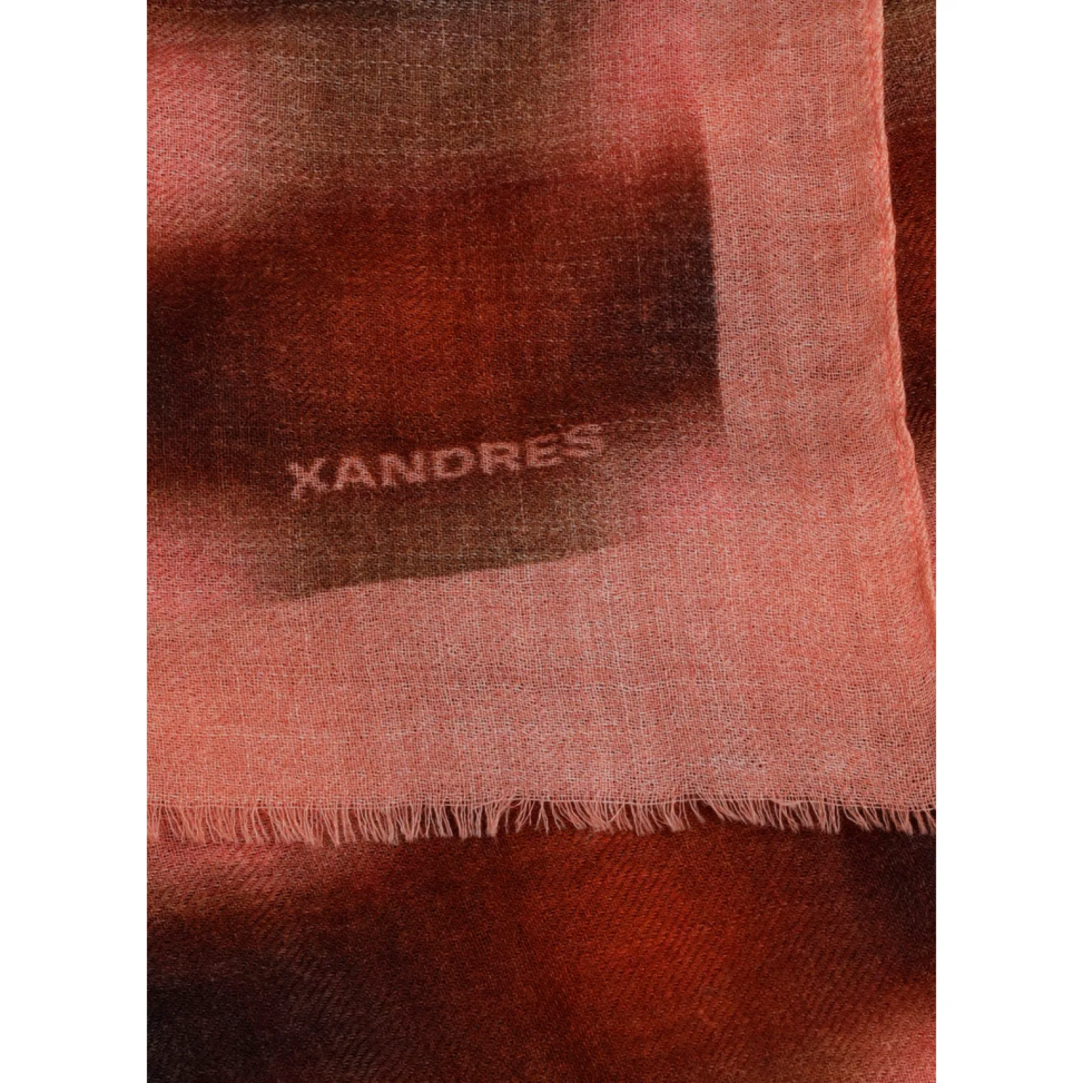 Wollen sjaal met blurred print