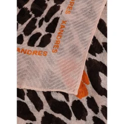 Wollen sjaal met luipaardprint