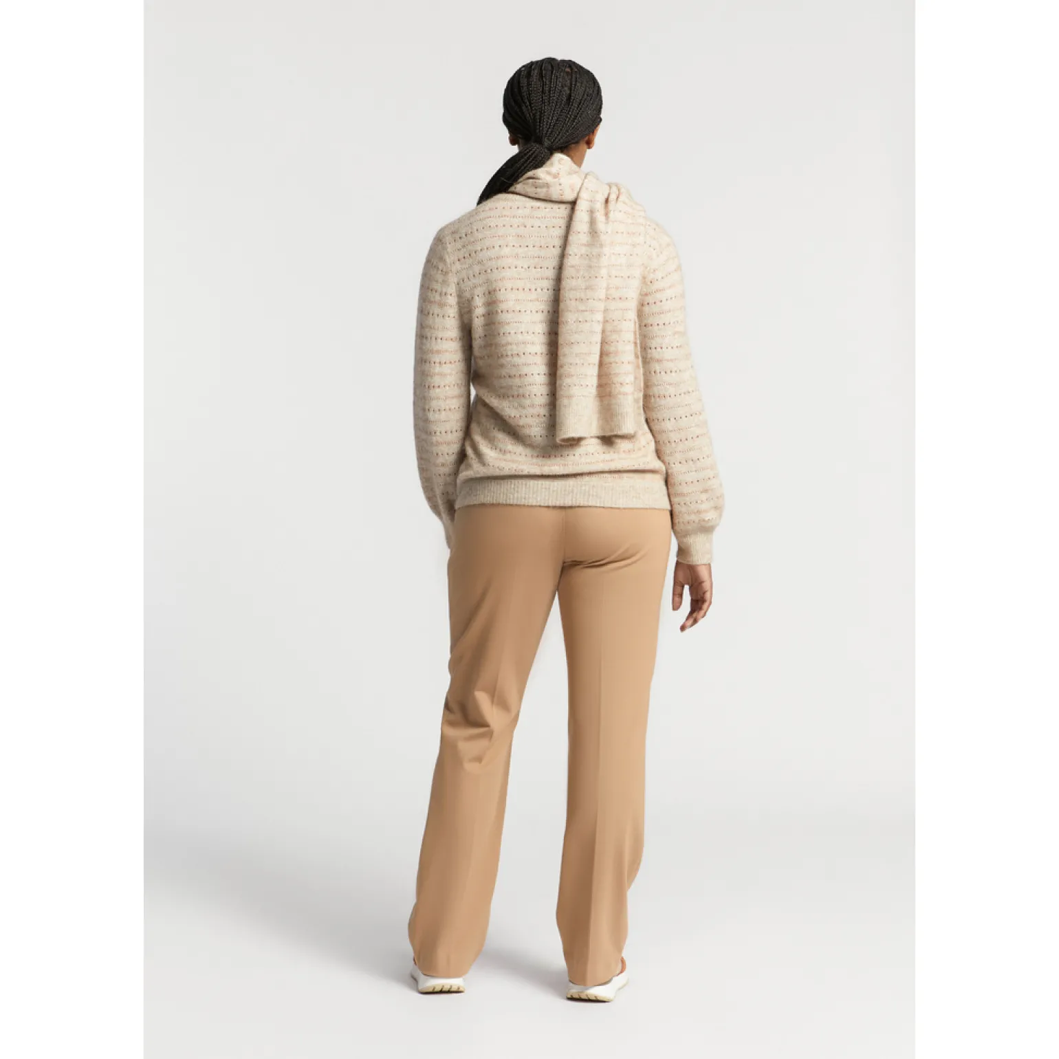Zachte broek met rechte pijpen