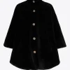 Zachte poncho in teddystof