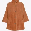 Zachte poncho in teddystof