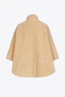 Zachte poncho in teddystof