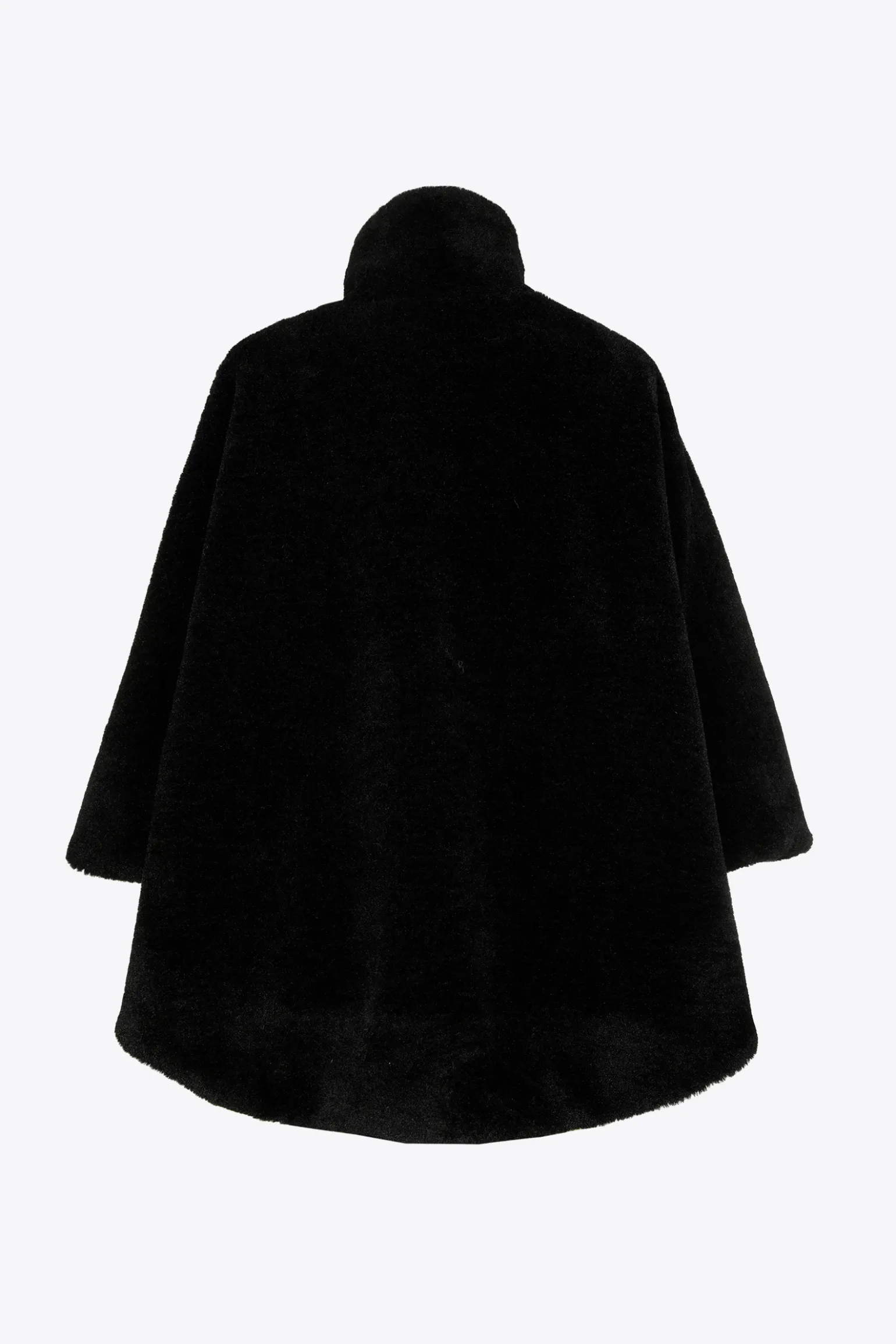 Zachte poncho in teddystof