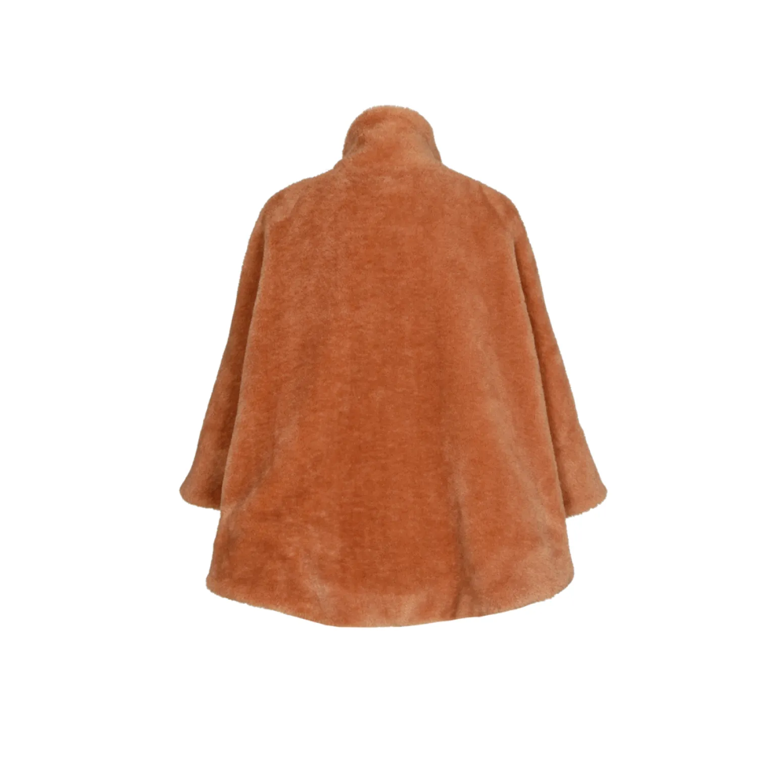 Zachte poncho in teddystof