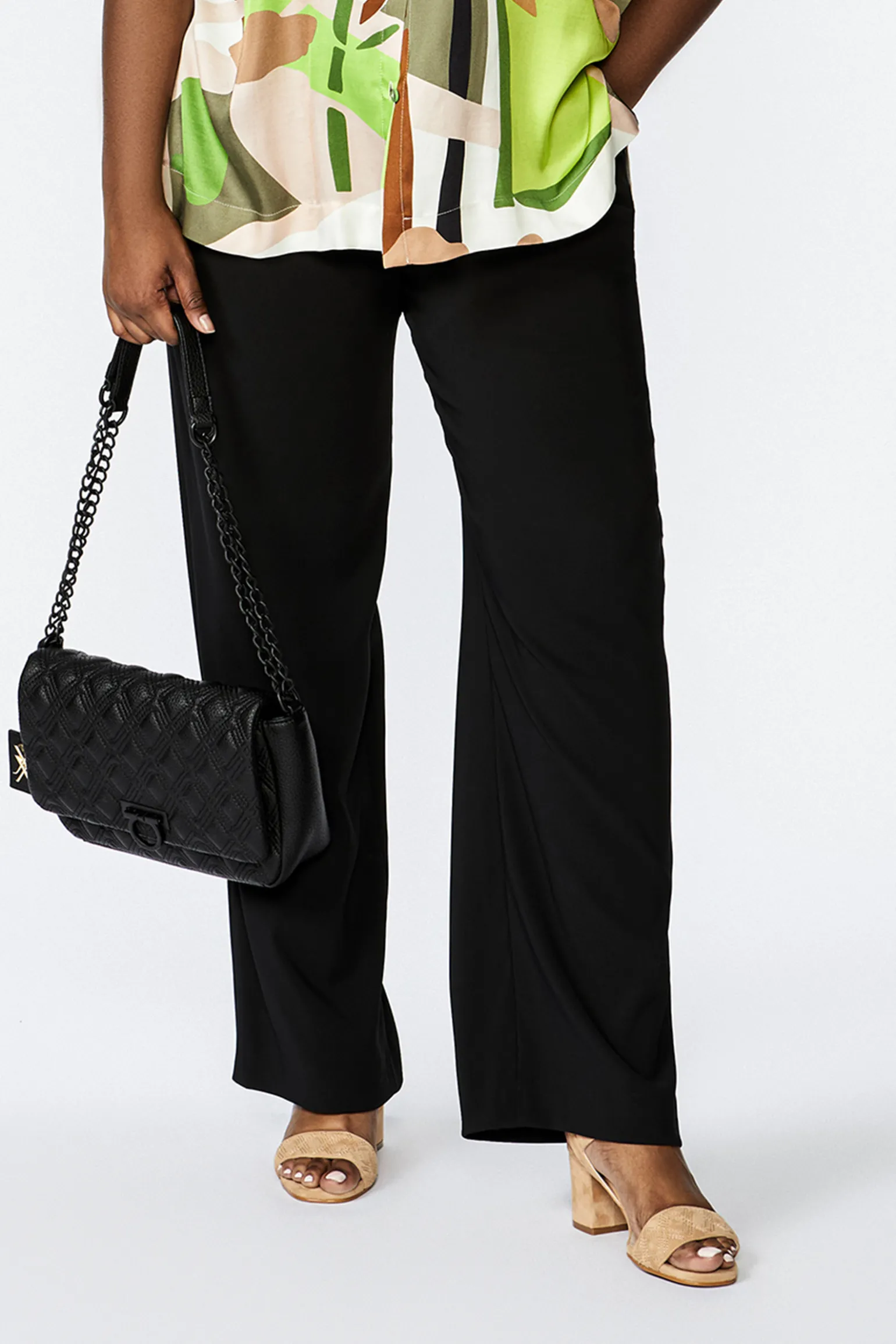 Zwarte losse broek